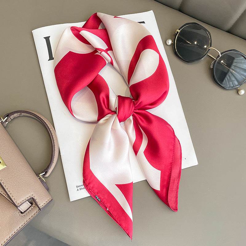 Camellia Socialite Square Headwrap - Fashionable Silk Scarf for Women - Buy Center US