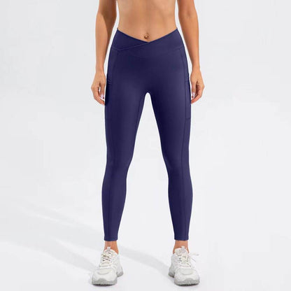 Women's High Waist Yoga Pants - Nude Feel Fitness Tights in Multiple Colors - Buy Center US