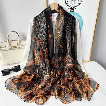 Fashionable Yourou Yarn Rose Scarf for Women - Stylish 135x180cm Design - Buy Center US