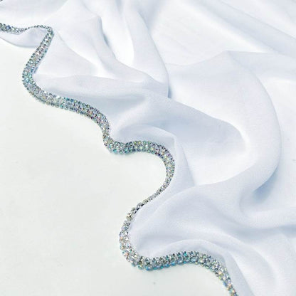 Light Diamond Chiffon Scarves for Women - Elegant Toe-Covered Fashion Accessory - Buy Center US