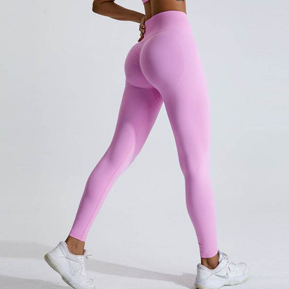 Seamless Peach Hip Raise Yoga Pants - Stylish Fitness Leggings for All Activities - Buy Center US