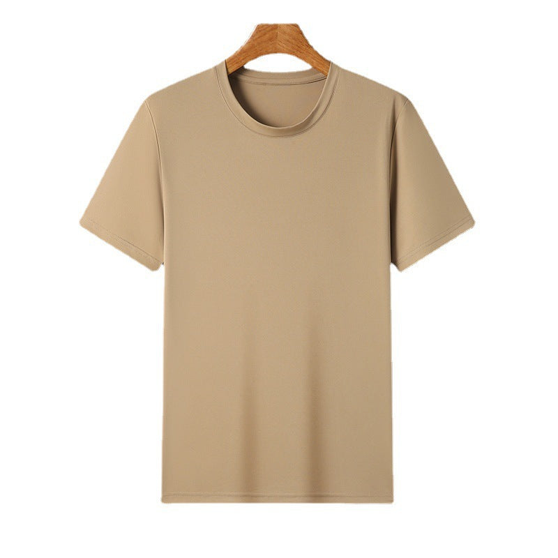 Men's Solid Color Round Neck T-Shirt - Trendy All-Match Styles - Buy Center US