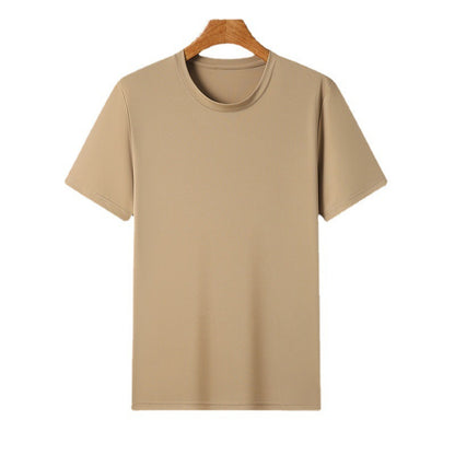 Men's Solid Color Round Neck T-Shirt - Trendy All-Match Styles - Buy Center US
