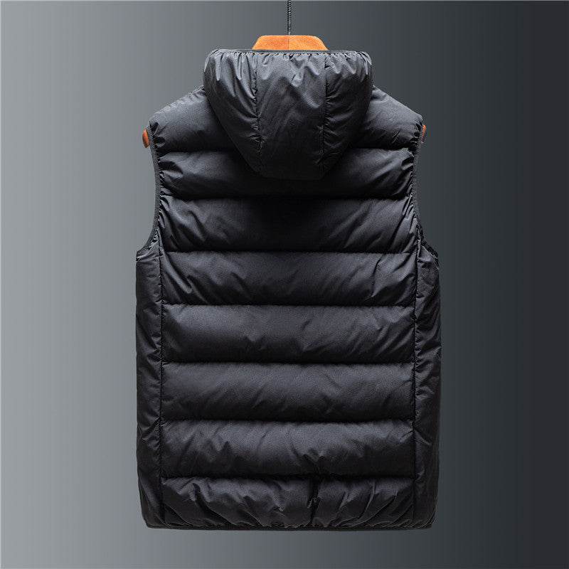Buycenter Men’s Hooded Waistcoat - Loose Fit, Plus Sizes Available - Buy Center US