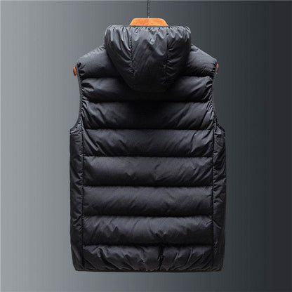 Buycenter Men’s Hooded Waistcoat - Loose Fit, Plus Sizes Available - Buy Center US