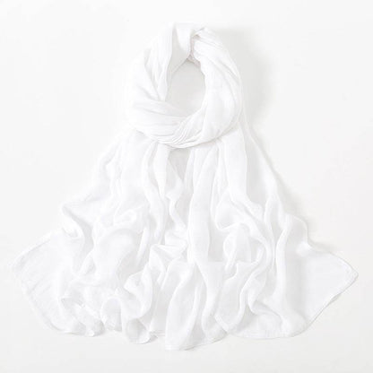 Lightweight Solid Color Rayon Scarf - Breathable & Versatile for Summer - Buy Center US