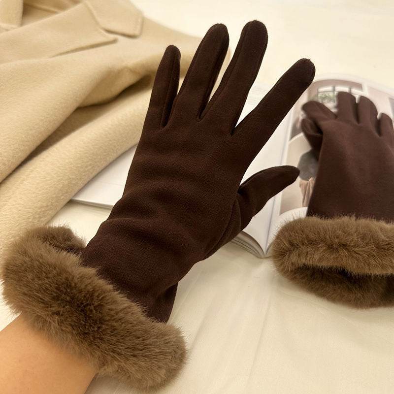 Women's Warm Cycling & Driving Gloves - Touch Screen, Dralon Fabric - Buy Center US