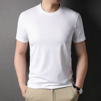 Men's Solid Color Round Neck T-Shirt - Trendy All-Match Styles - Buy Center US