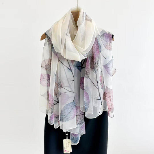 Women's Long Printed Anti-DDoS Scarf - Stylish & Ethnic Design - Buy Center US