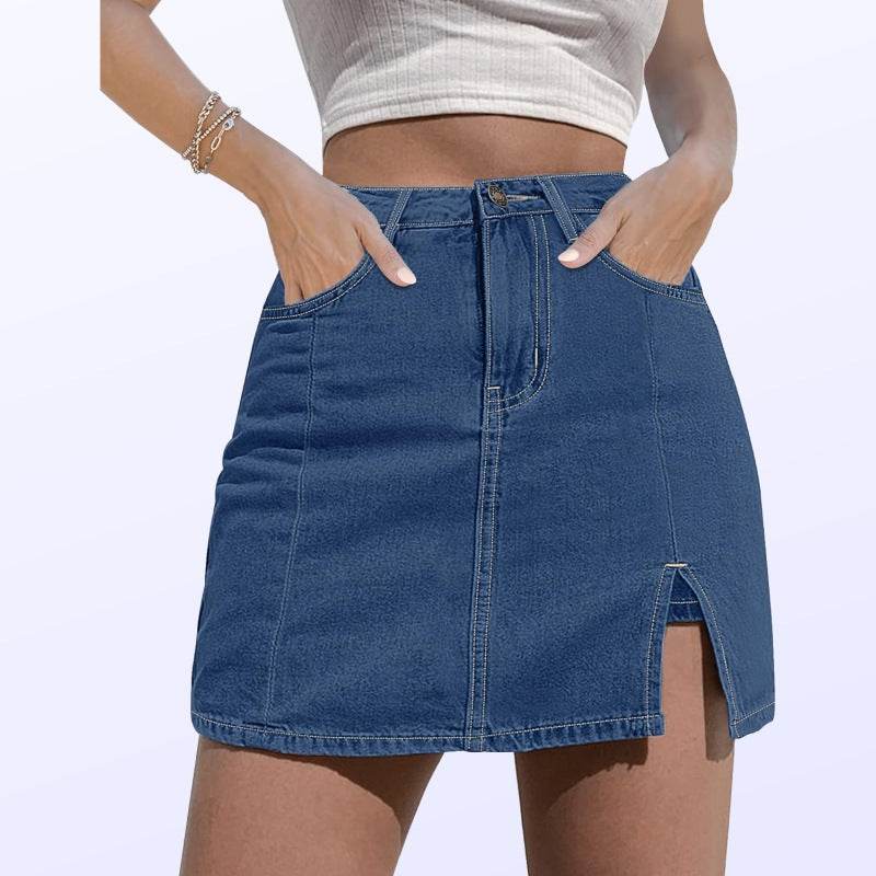 Versatile Denim Skirt - High-Grade Casual Culotte in Various Colors - Buy Center US