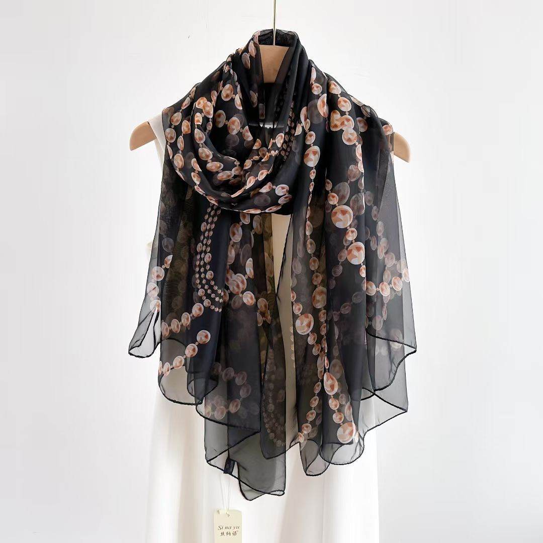 Women's Long Printed Anti-DDoS Scarf - Stylish & Ethnic Design - Buy Center US