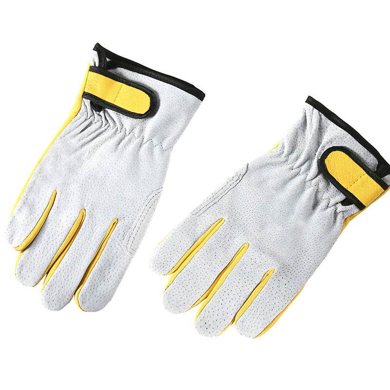 Buycenter Short Arc-Welder's Gloves - Leather Labor Protection Gear - Buy Center US