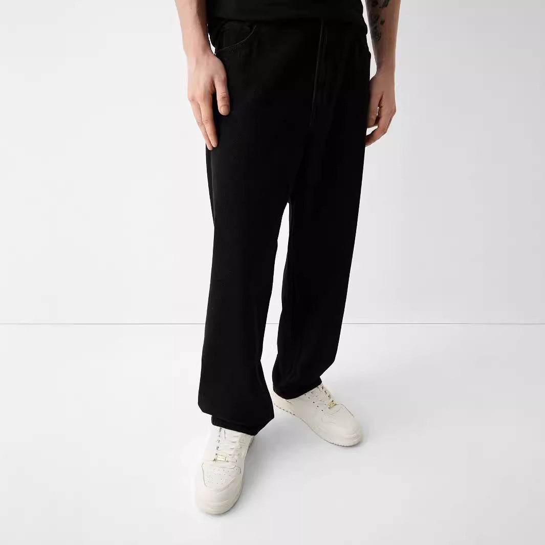 Buycenter Men's Straight Jeans - Casual High Waist Trousers for Youth - Buy Center US