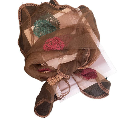 Women's Korean-Style Embroidered Scarf - All-Matching Spring Fashion - Buy Center US