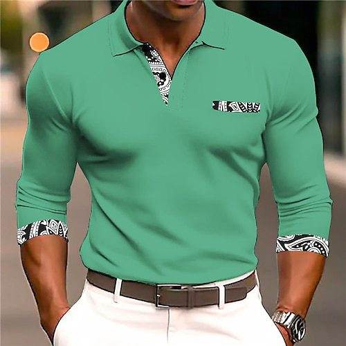 Men's Long Sleeve Button Sweatshirt - Digital Print for Sports & Leisure - Buy Center US