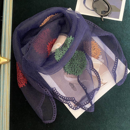 Women's Korean-Style Embroidered Scarf - All-Matching Spring Fashion - Buy Center US