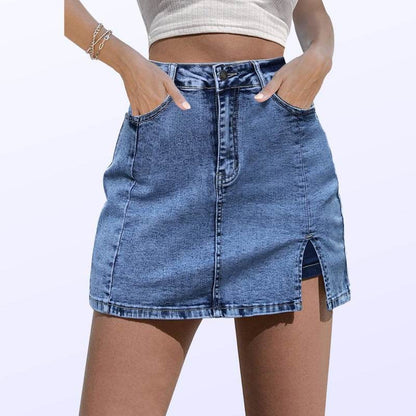 Versatile Denim Skirt - High-Grade Casual Culotte in Various Colors - Buy Center US