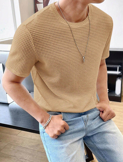 Men's Casual Short Sleeve T-Shirt - Loose Fit, Solid Colors Available - Buy Center US