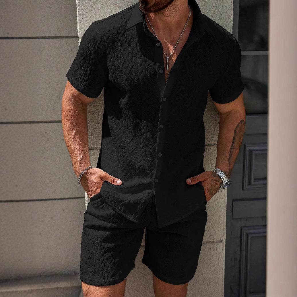 Buycenter Men's Casual Short Sleeve Shirt & Shorts - Lightweight & Stylish - Buy Center US
