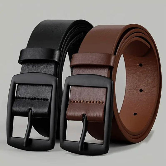 Buycenter Men's Business Casual Trousers Jeans Belt - Versatile Style - Buy Center US