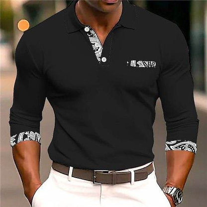 Men's Long Sleeve Button Sweatshirt - Digital Print for Sports & Leisure - Buy Center US