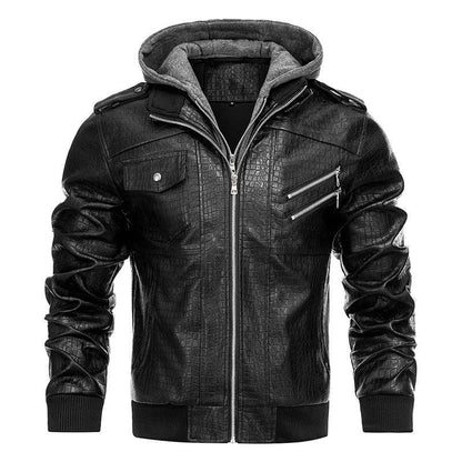 Buycenter Men's PU Leather Coat - Stylish, Retro Winter Jacket - Buy Center US