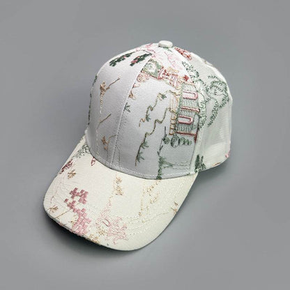 Printed Antique Baseball Cap for Women - Breathable & Sunshade Design - Buy Center US