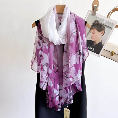 Women's Long Printed Anti-DDoS Scarf - Stylish & Ethnic Design - Buy Center US