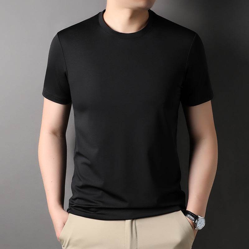 Men's Solid Color Round Neck T-Shirt - Trendy All-Match Styles - Buy Center US