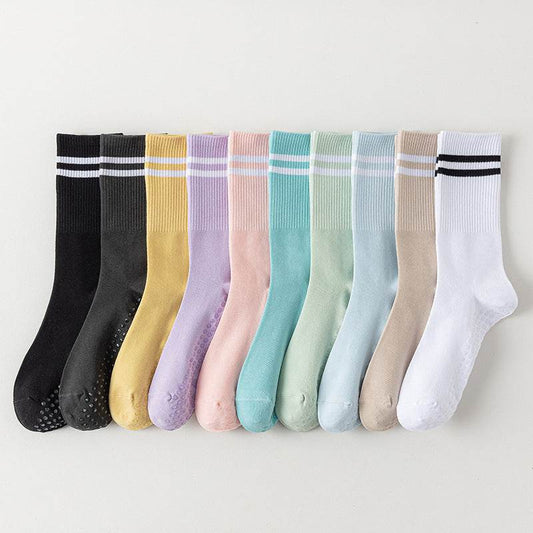 Breathable Non-Slip Sports Stripes Socks for Running - Free Size Cotton - Buy Center US