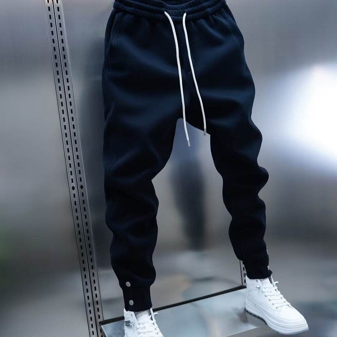 Men's All-Matching Ankle Banded Slacks - Casual Solid Color Pants - Buy Center US