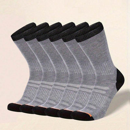 Buycenter Men's Mid-Calf Socks - Cozy Solid Color for Autumn & Winter - Buy Center US