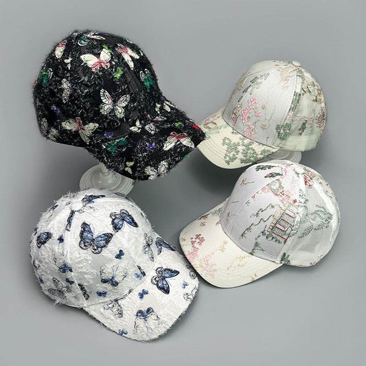 Printed Antique Baseball Cap for Women - Breathable & Sunshade Design - Buy Center US