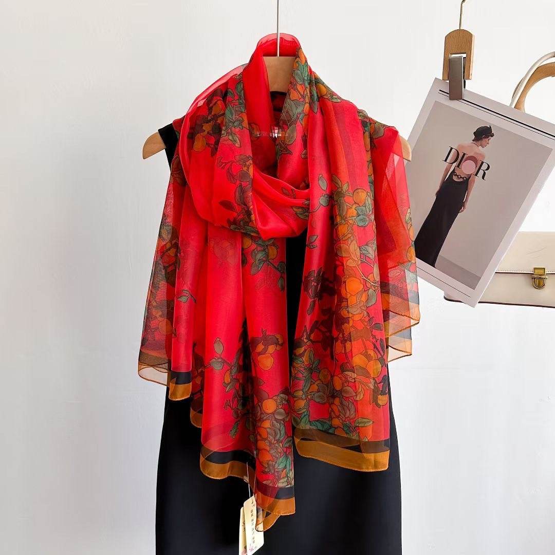 Women's Long Printed Anti-DDoS Scarf - Stylish & Ethnic Design - Buy Center US