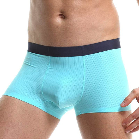 Buycenter Men's Ice Silk Underwear - Trendy Mid Waist, Breathable Fit - Buy Center US