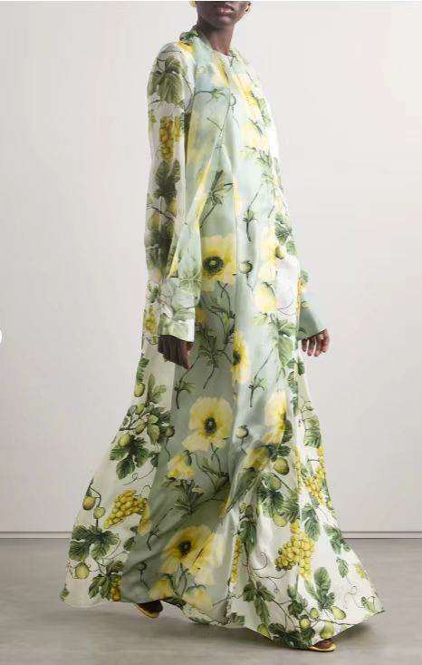 Women's Pleated Flowers Dress - Casual Ice Silk with Princess Sleeves - Buy Center US