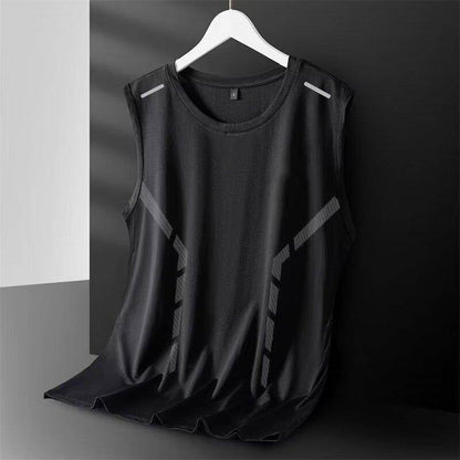Men's Loose Casual Waistcoat Top - Stylish Pullover in Black & Gray - Buy Center US