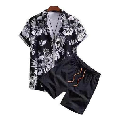Buycenter Casual Beach Suit: Digital Printing Shirt Cardigan for Summer - Buy Center US