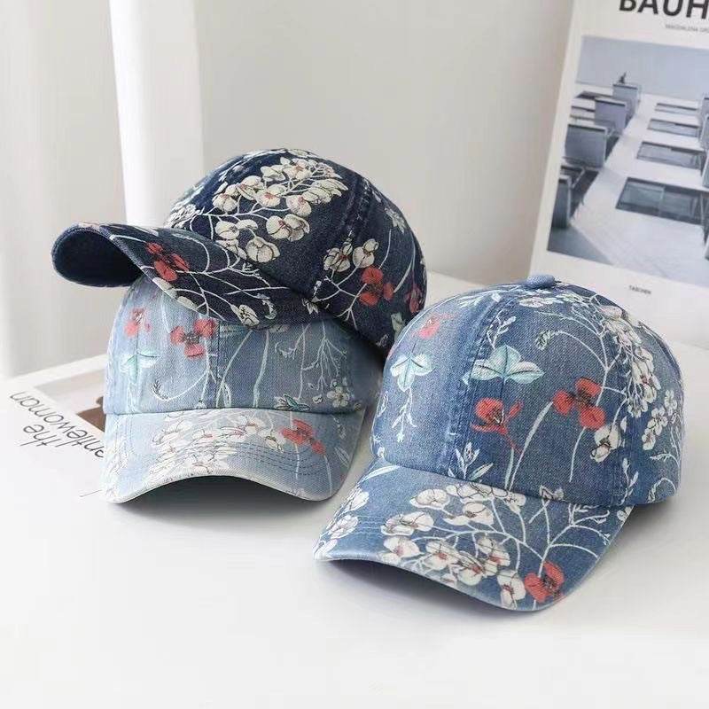 Denim National Advance Flower Printed Baseball Cap - Adjustable and Stylish - Buy Center US