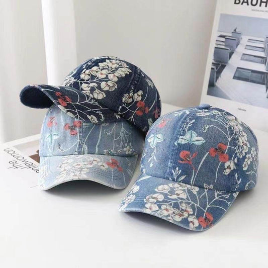 Denim National Advance Flower Printed Baseball Cap - Adjustable and Stylish - Buy Center US