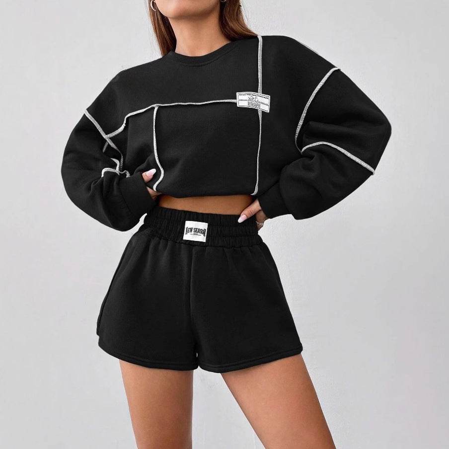 Casual Loose Round Neck Women's Sweater - Korean Style, Lantern Sleeves - Buy Center US