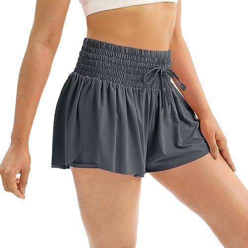 Women's High Waist Sports Shorts - Elegant Solid Colors, Casual Style - Buy Center US