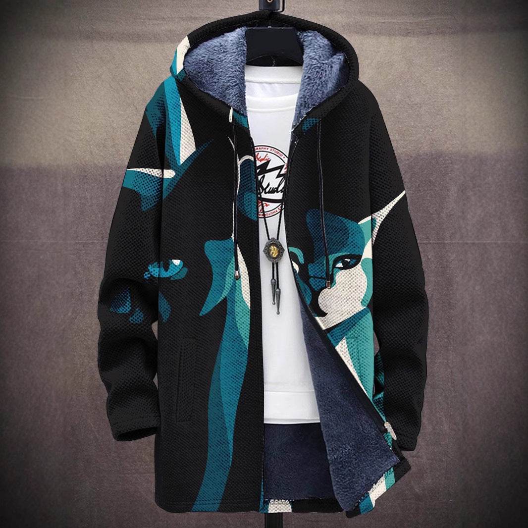 Buycenter Men's Zipper Hooded Cardigan - Casual Thick Jacket for Leisure - Buy Center US