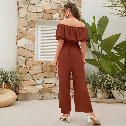 Women's Cropped Lace-up Wide-leg Pants - Stylish and Comfortable Fit - Buy Center US