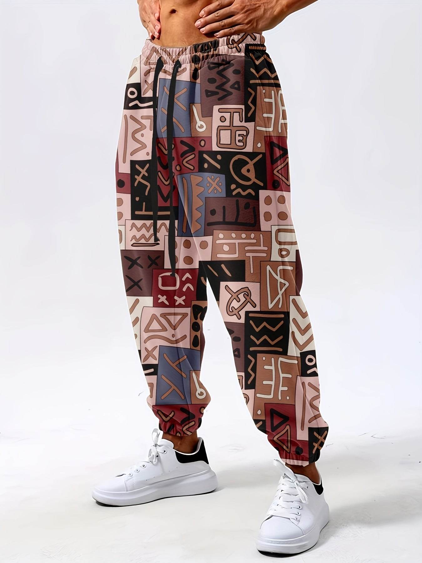 Colorful Men's Casual Sweatpants - Stylish Printed Trousers for All Sizes - Buy Center US