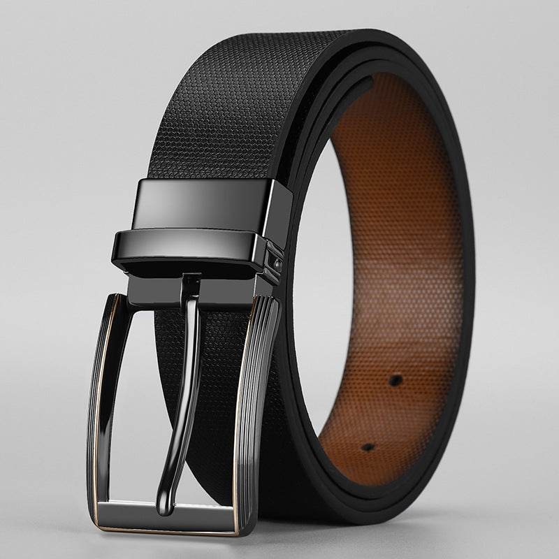 Buycenter Double-Sided Boys Trend Belt - Rotatable Pin Buckle, Stylish Design - Buy Center US