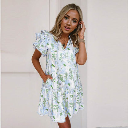 Personalized Floral Print Dress for Women - High Waist, Stylish Design - Buy Center US