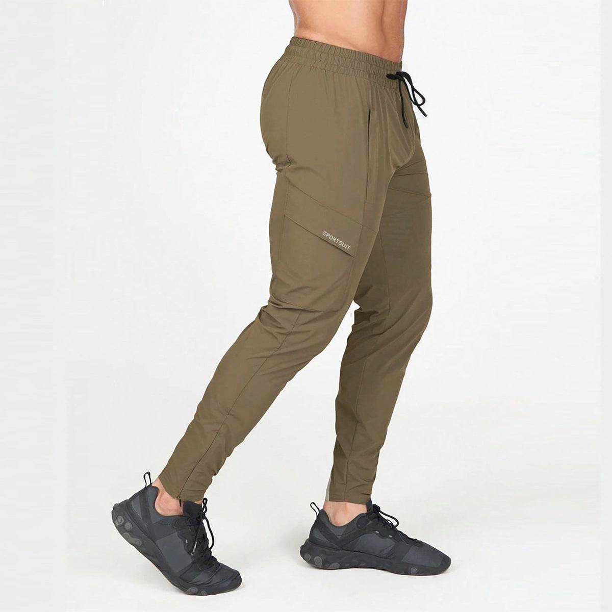Men's Quick-Drying Track Pants - Elastic Outdoor Sports Wear for Cycling & Running - Buy Center US
