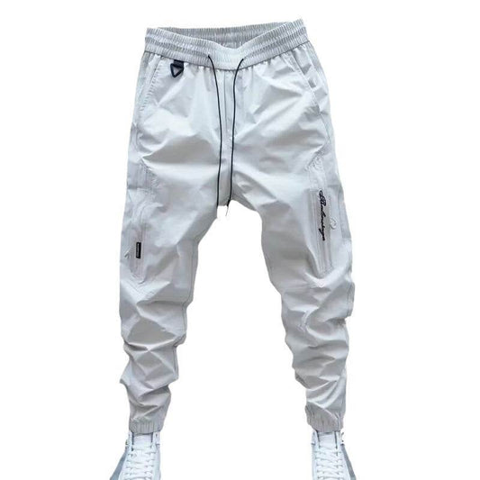 Men's Loose Straight Casual Jogger Pants - Elastic Polyester Sports Wear - Buy Center US