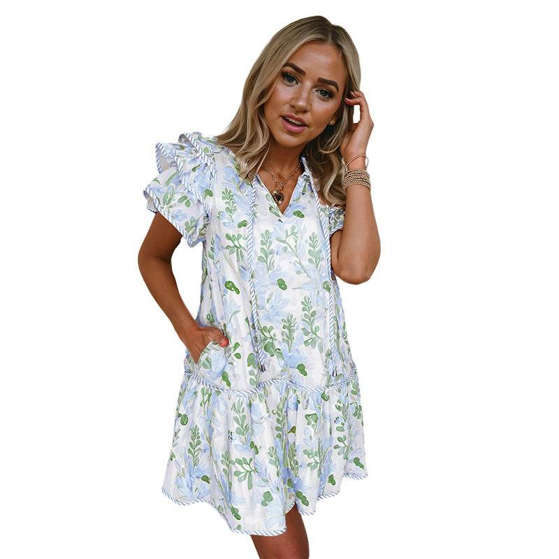 Personalized Floral Print Dress for Women - High Waist, Stylish Design - Buy Center US